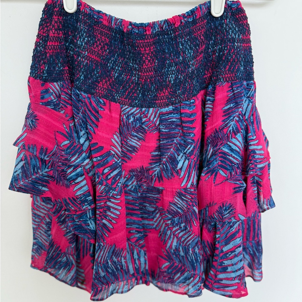 Tanya Taylor Floral Silk Ruffle Mini Skirt size 4 - Picture 3 of 5